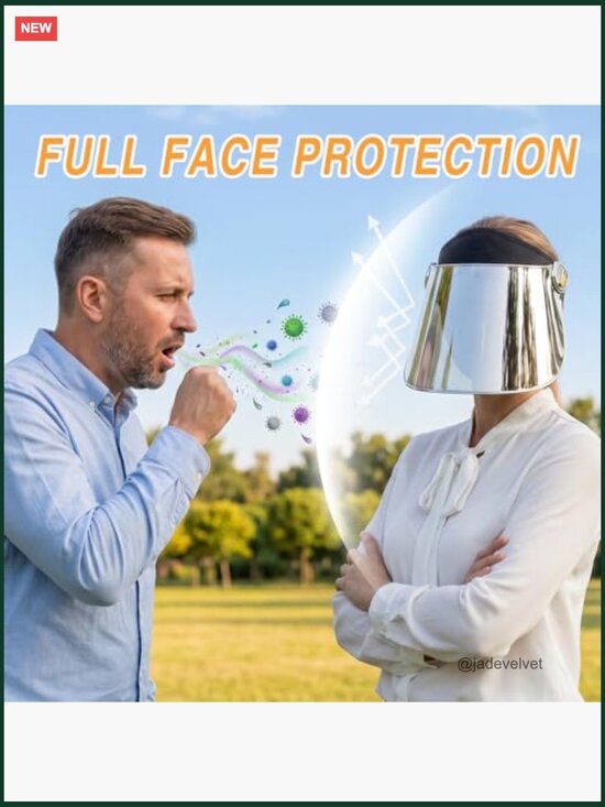 UPF 50+ Sun Visor Hat - Adjustable Strap for Hiking Golf Tennis Outdoors